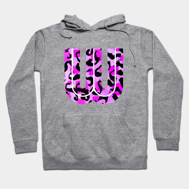 Letter W Watercolour Leopard Print Alphabet Hoodie by Squeeb Creative